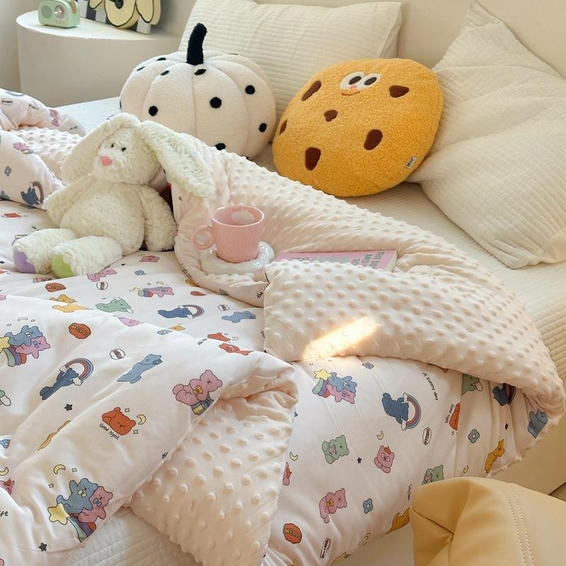类织棉豆单豆被大豆被卡通儿童春秋被冬被被子人双人针加厚NSH--6