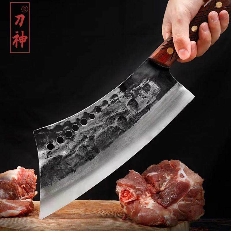 砍骨头专用刀肉摊档专用刀商用家用斩牛骨猪脚刀剁骨刀七星斩骨刀