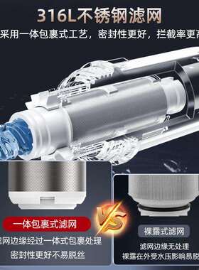 惠尔顿前置旋流反冲洗全屋净水家用升级8T防爆过滤器P0038MAX