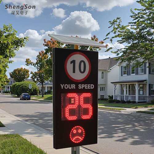 用于道路安全和速度控制的户外太阳能雷达测速仪