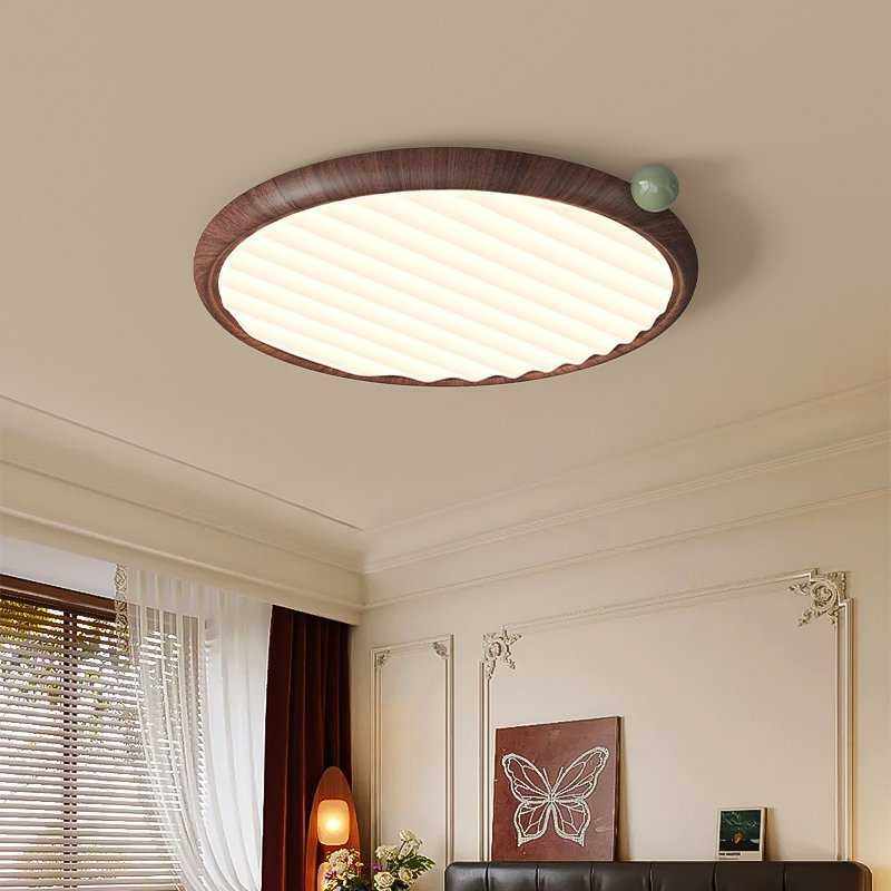 中古风复古主卧室吸顶灯儿童房护眼超薄高级感书房胡桃木色吸顶灯,家装灯饰光源,智能吸顶灯,淘宝优惠券,粉丝福利购,淘宝优惠卷