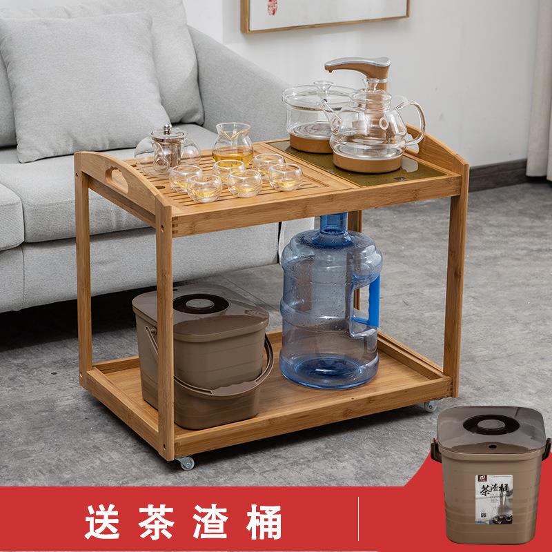 移动桌烧家00040用小茶台柜实木泡茶车茶具套装水壶一体边茶茶水