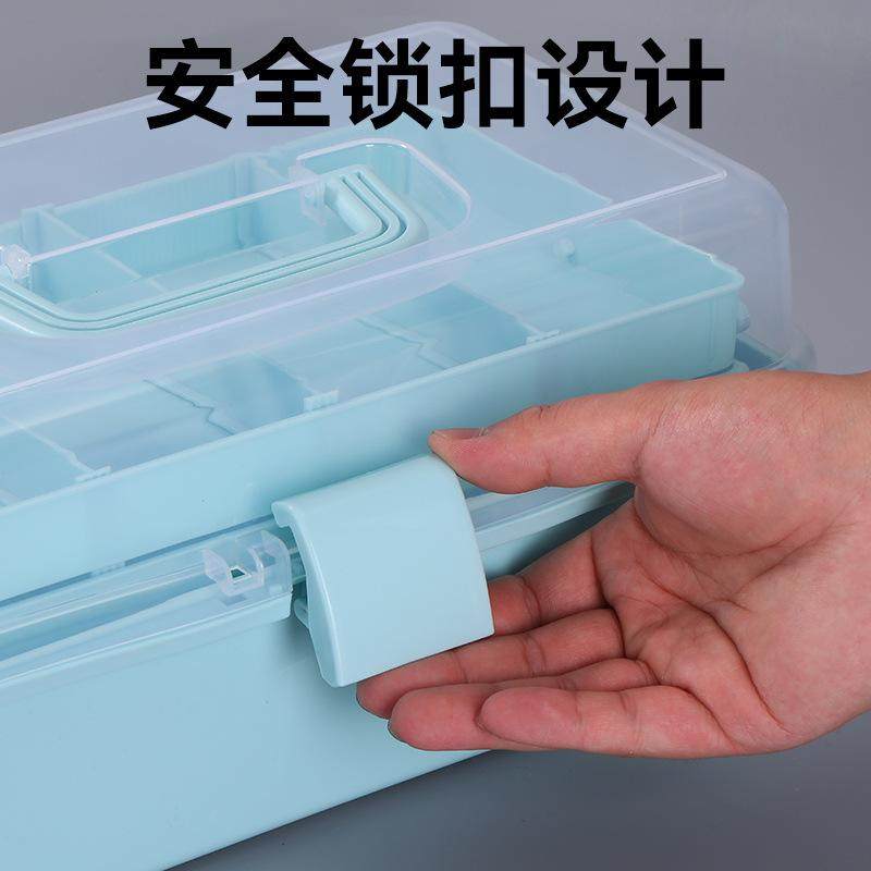 渔具配件收纳箱手提鱼钩路亚多功能塑料钓鱼工具盒子整理箱大容量