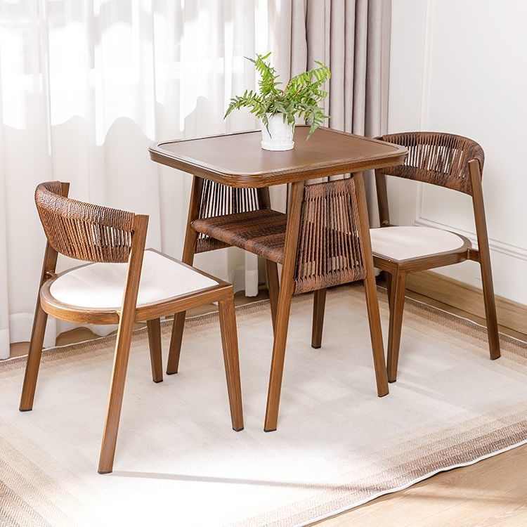 阳台小桌椅家用藤编椅三件套休闲看书喝茶桌椅组合小户型一桌两椅