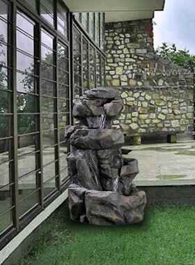 彷石假山流水生财喷泉摆件户外阳台花园庭院循环水池落地景观装饰