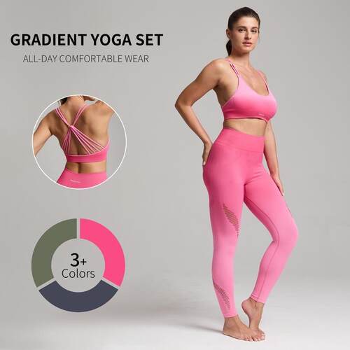 R 41752 Gradient Seams Yoga Set 渐变瑜伽套装