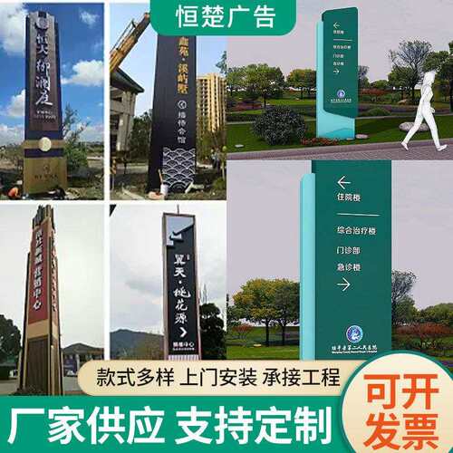 现货供应商场园区索引导向标识导视牌广告牌售楼处导视牌