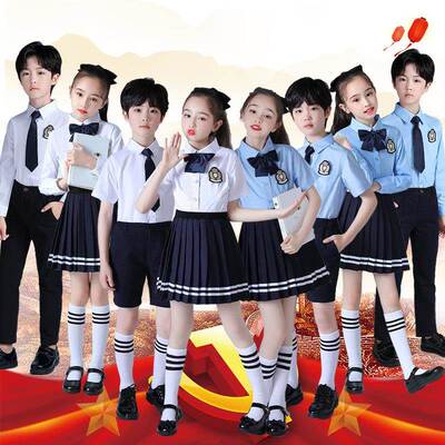 采购产品小学生合唱表演服装，诗歌朗诵表演服装，儿童演讲校服，