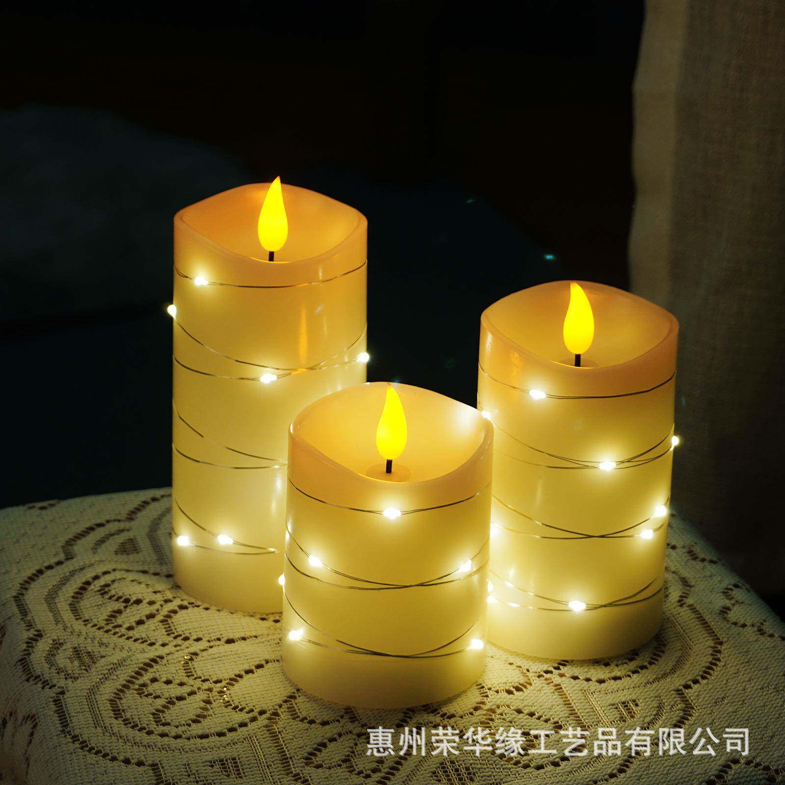灯串无烟遥控电子蜡烛卧室西餐厅婚礼生日店庆派对聚会场景蜡烛灯