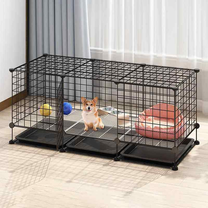 博美狗笼子中小型犬室内家用带厕所分离宠物柯基泰迪狗窝狗狗围栏