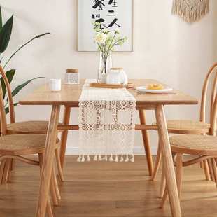 蕾丝桌旗文艺复古棉线田园钩针镂空蕾丝花边床旗柜旗茶几斗柜盖巾