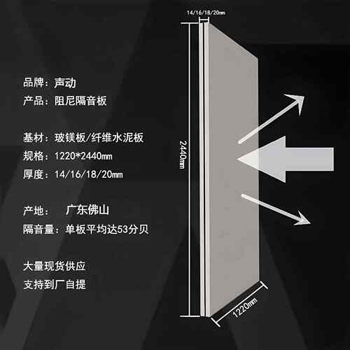 阻尼隔音板酸高密度硅钙装修声板室内隔音823隔墙保降噪环防火板