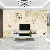 竹木纤维电视背景墙碳晶板新款 客厅沙发卧室影视墙集成护墙板 中式