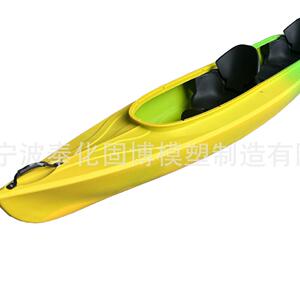 肥仔艇2+1工厂直销硬艇塑料滚塑艇双人皮划艇