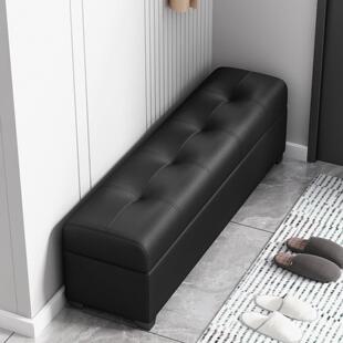 极窄真皮换鞋凳入户玄关门口储物穿鞋凳服装店休息凳超窄长条凳