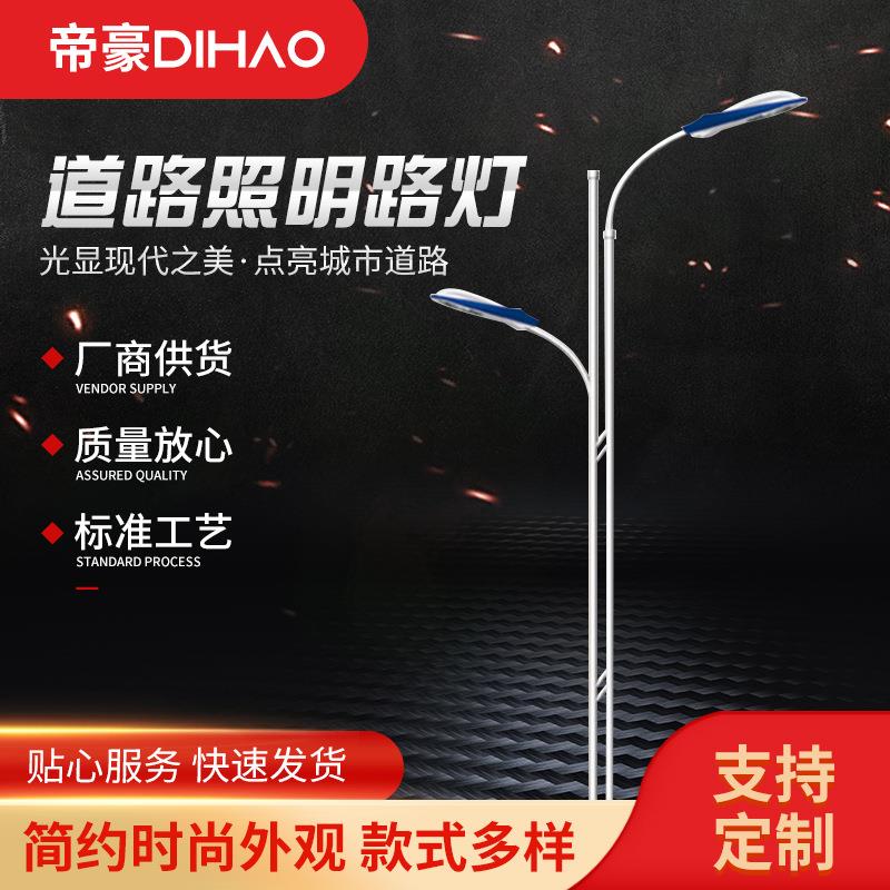 厂家双臂路灯灯户外8米LED照明新农村建设小区道路路灯