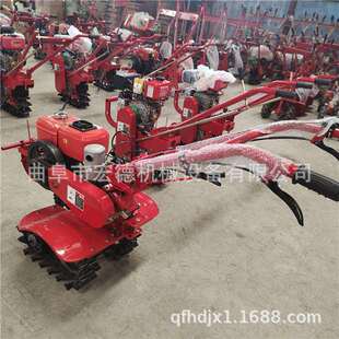 单履带追肥机汽油170独轮链轨犁地机小型柴油扣半开沟机
