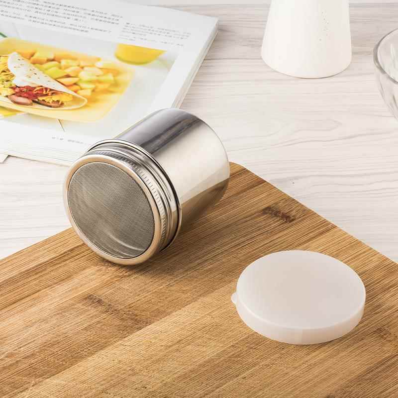 烘焙工具304不锈钢面粉筛60目超细调料罐可可抹茶撒粉器带盖包邮