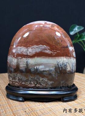 奇石草花石天然原石 国画 画石屏风画 画面观赏景观玉石 家居装饰