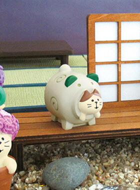 新款直销日式杂货zakka 蚊香猪毕业礼物创意桌面树脂工艺品猫咪微