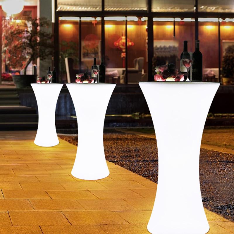 发光桌子椅子酒吧清吧散台圆形酒桌户外露台活动展会天台站高脚桌