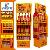 外贸商超货架零食饮料酒水陈列架便利店金属铁木样品促销 货架定制