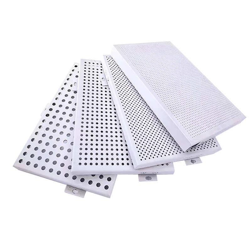 天花氟碳装饰板铝吊顶墙面外墙门头冲铝板木纹幕墙穿孔单板孔