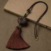 高档高档沉香木汽车挂饰品平安扣载后视镜情内侣车内饰送男挂朋友