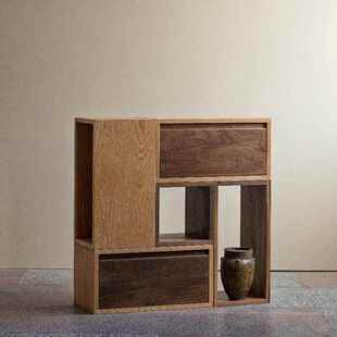 可自由组合实木原木收纳框现代简约储物书架同 MUMO木墨组合框日式