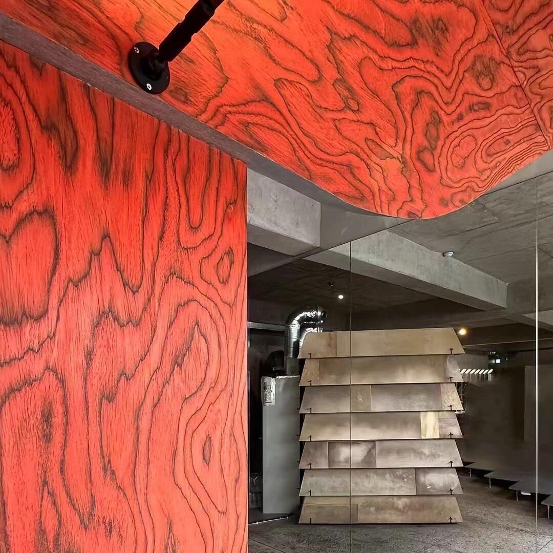 意大利ALPI山水画艺术木皮涂装木皮板护墙板电视背景墙高定实木皮