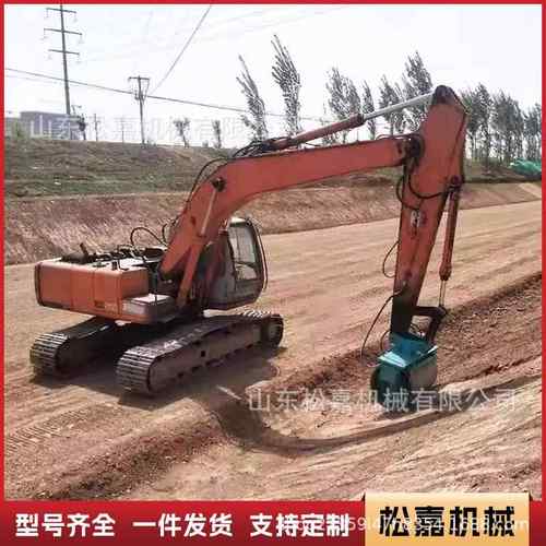 挖机滚筒夯路面地基震动夯堤坝高速护坡夯实机高频振动液压打夯机