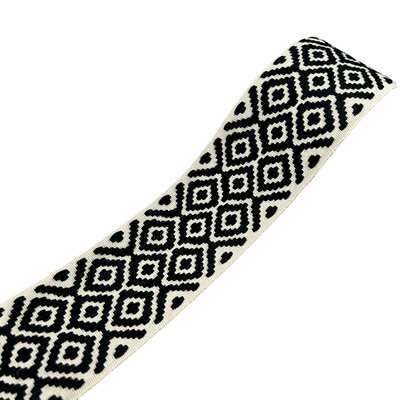 现代几何菱形格刺绣提花织带花边窗帘立边靠垫diy手工辅料ribbon