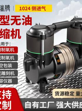 瑞腾无油压缩机便携式微型1024气泵干式活塞真空泵小型美容空压机