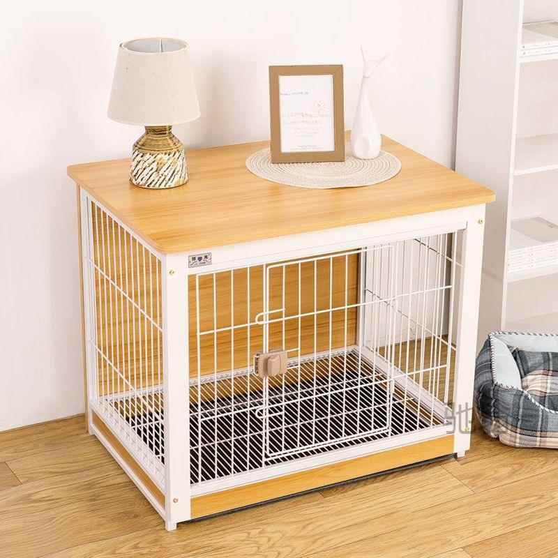 麓f狗笼子欧式田园木质高端宠物笼泰迪窝室内狗别墅中小型犬猫屋