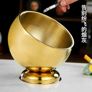 大号会所酒店垃圾果皮盅 不锈钢双层烟灰缸创意酒吧KTV烟盅时尚