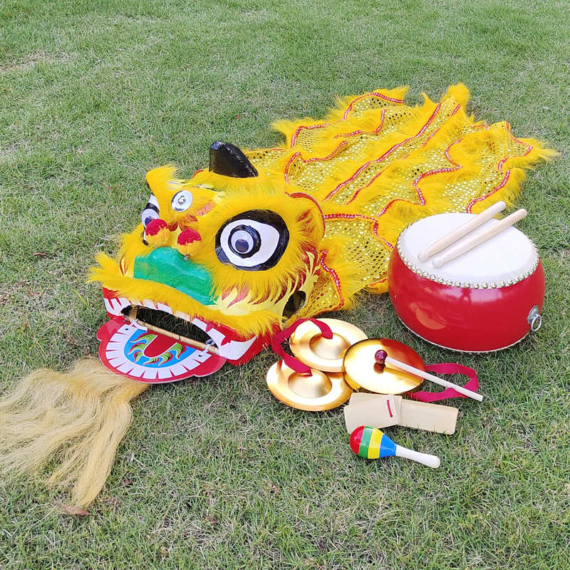 加厚舞狮道具儿童狮子头醒狮舞狮子儿童小狮子套装南狮全套舞狮头