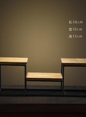 高档实木号博架古子迷你桌面置物品架茶几小摆件底座铁艺工艺礼摆