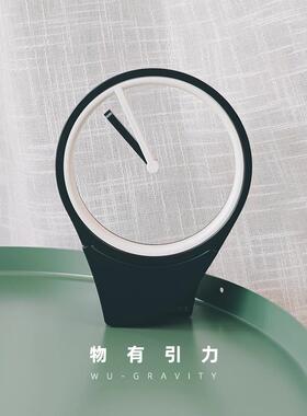 物有引力 悬浮时钟 无表盘时尚简约大气黑科技桌面办公台钟摆件