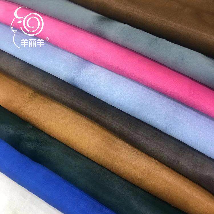 皮革面料彩色胎牛毛皮 服装箱包家具面料 整张胎牛皮革