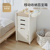 宝宝储物柜卧室家用婴儿用品可移动置物架防尘床头儿童玩具收纳柜