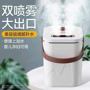 加湿器批发办公家用usb大喷雾双喷迷你桌面空气净化加湿夜灯礼品