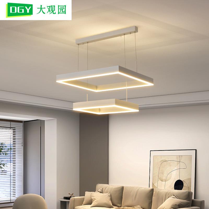 客厅吊灯北欧现代简约长条灯家用大灯卧室客厅灯餐厅灯中山灯具 L
