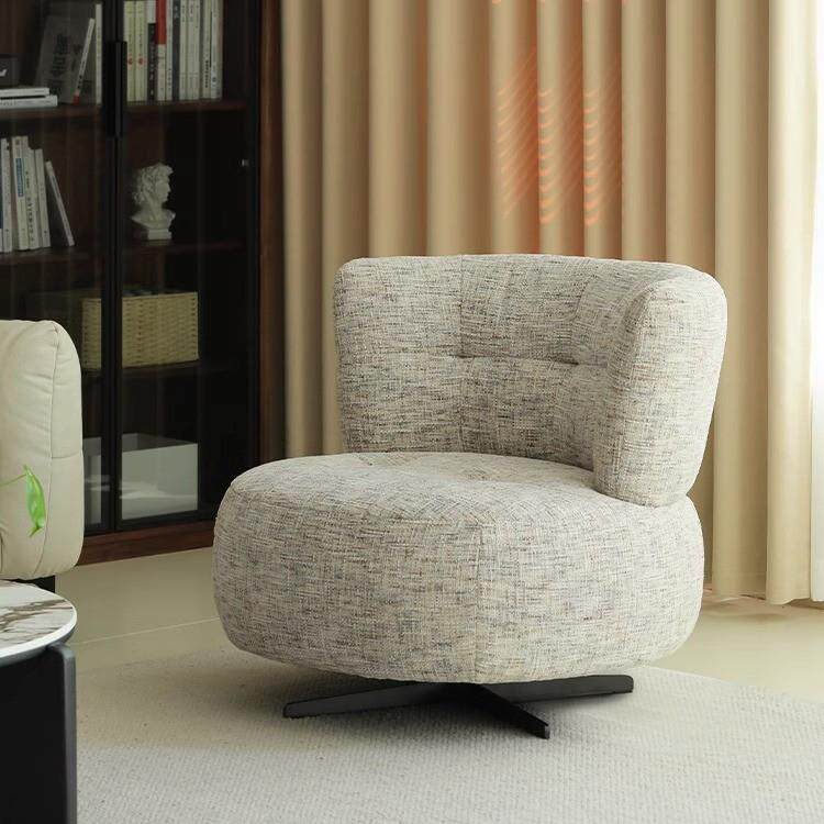 卧室单人沙发椅布艺现代简约极简小户型家用客厅阳台休闲椅沙发椅
