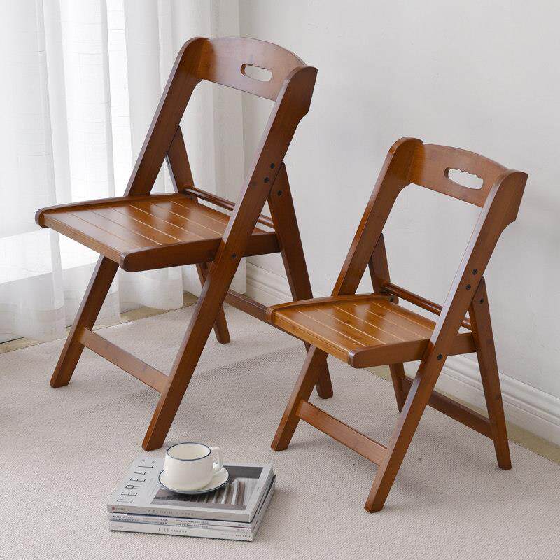 加厚折叠椅家用实木简约北欧餐椅折椅椅子靠背椅可携式办公室木凳