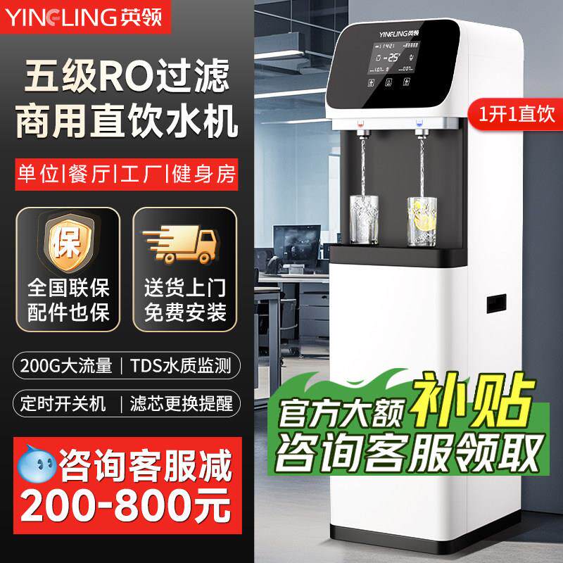 英领直饮水机商用RO反渗透过滤饮水机净水器加热All立式直饮机