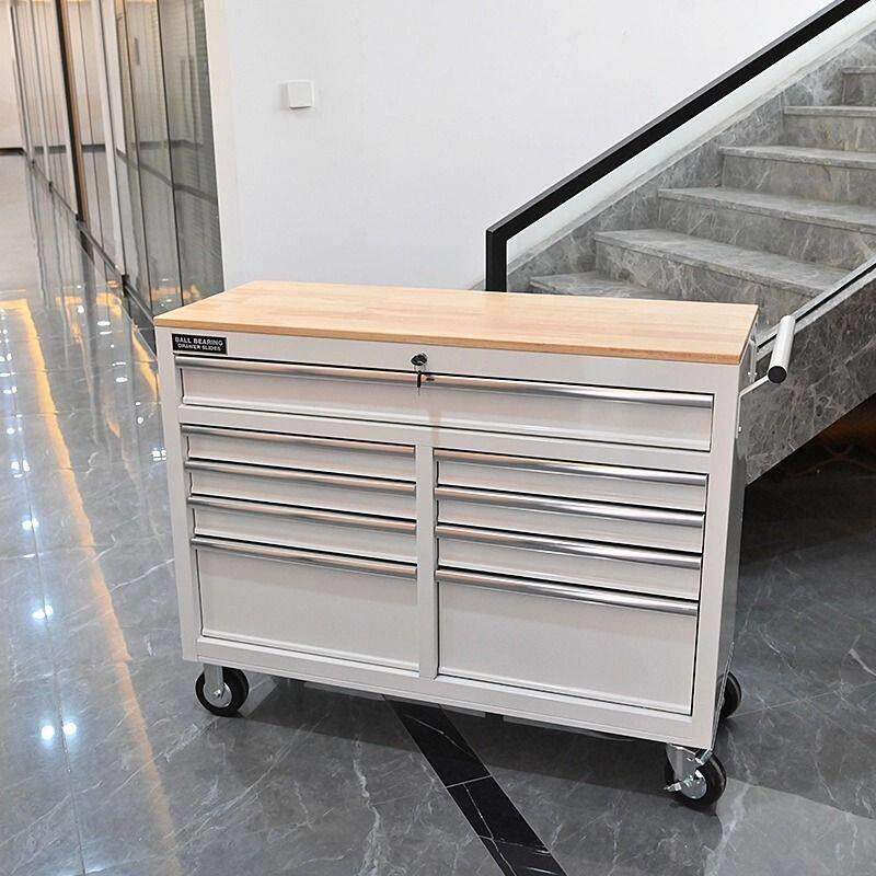欧美新款重型工具车箱车间汽修维修多功能手推车46寸移动工作台