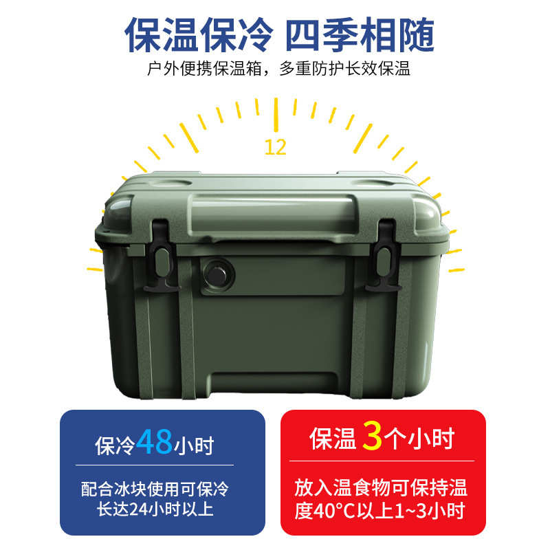 冷藏箱冷冻升保温箱户外冰箱野餐便携式大容量摆摊食品25保鲜露营