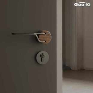 格奥琦GOO-KI格奥琦形态原创设计黑胡桃原木复古门把手木