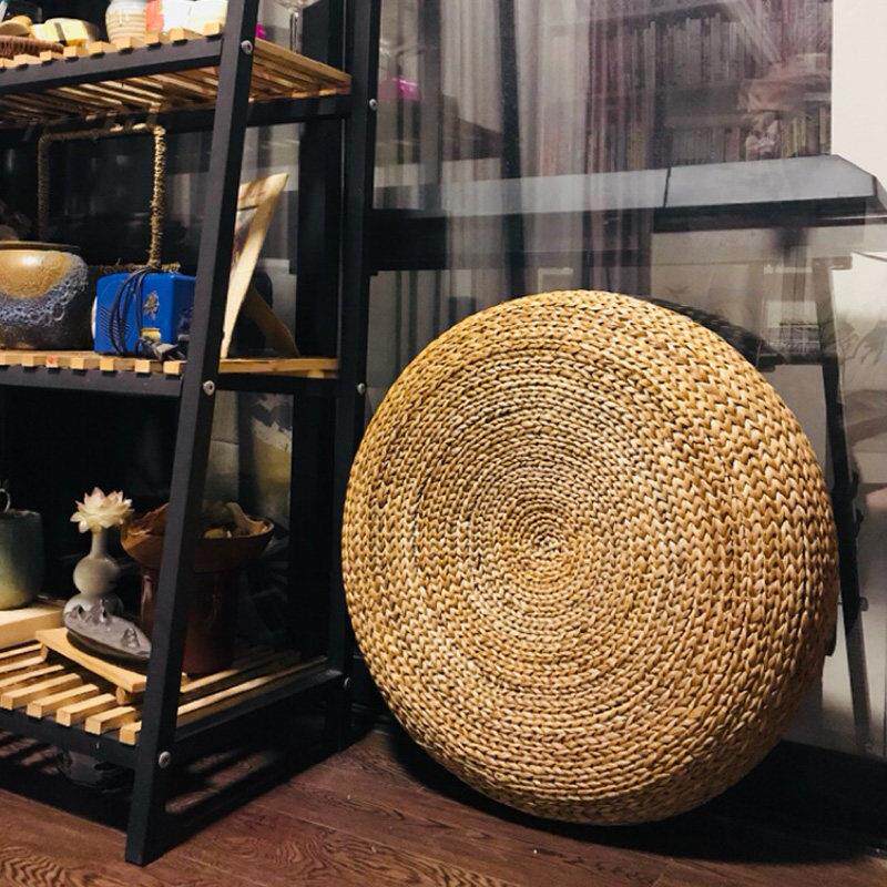 草蒲编团榻榻米坐垫地上ZD日式加厚藤编形家用垫圆打坐禅修垫草席