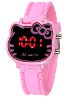 Cute Cartoon Pattern Watch for Kids Girls Boys Simple LED Di